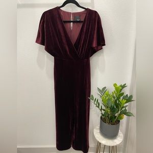 Anthropologie velvet maroon jumper, Greylin size small